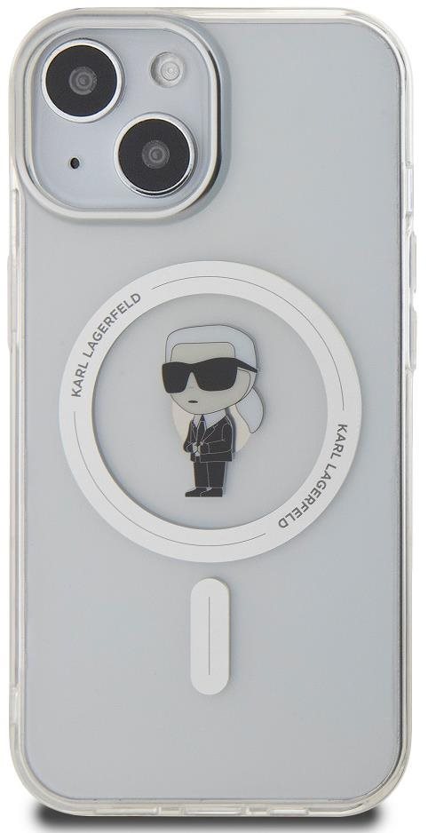 Karl Lagerfeld IML Ikonik iPhone 15 MagSafe átlátszó tok Telefon tok