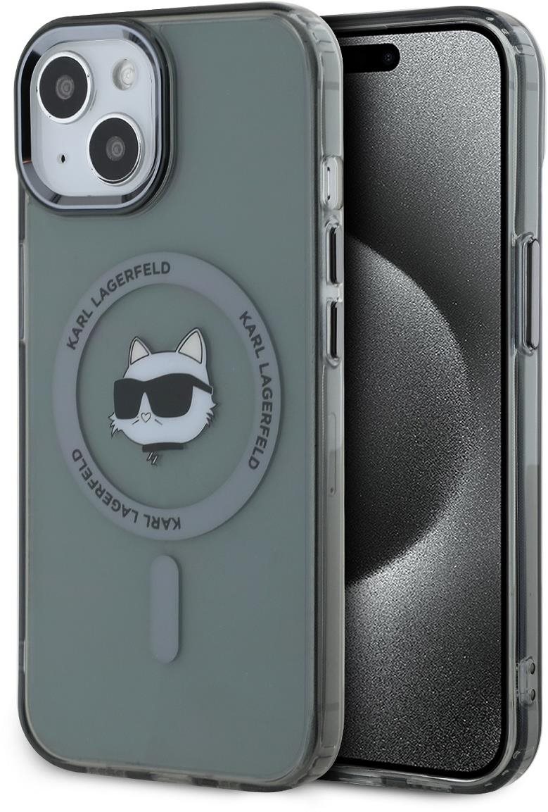 Karl Lagerfeld IML Choupette Head Metal Frame MagSafe iPhone 15...