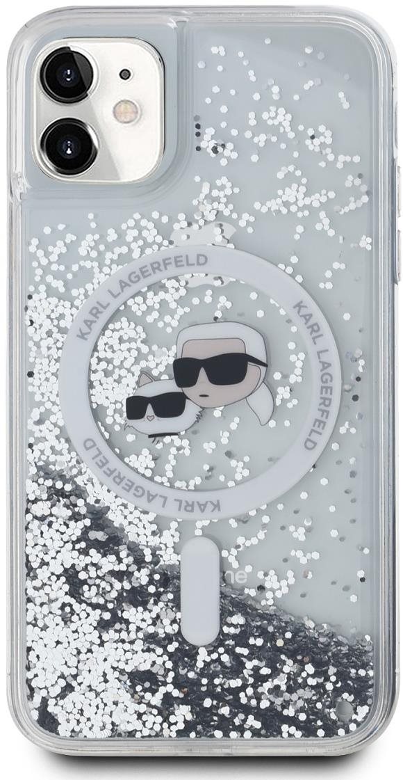 Karl Lagerfeld Liquid Glitter Karl and Choupette Heads iPhone 11...
