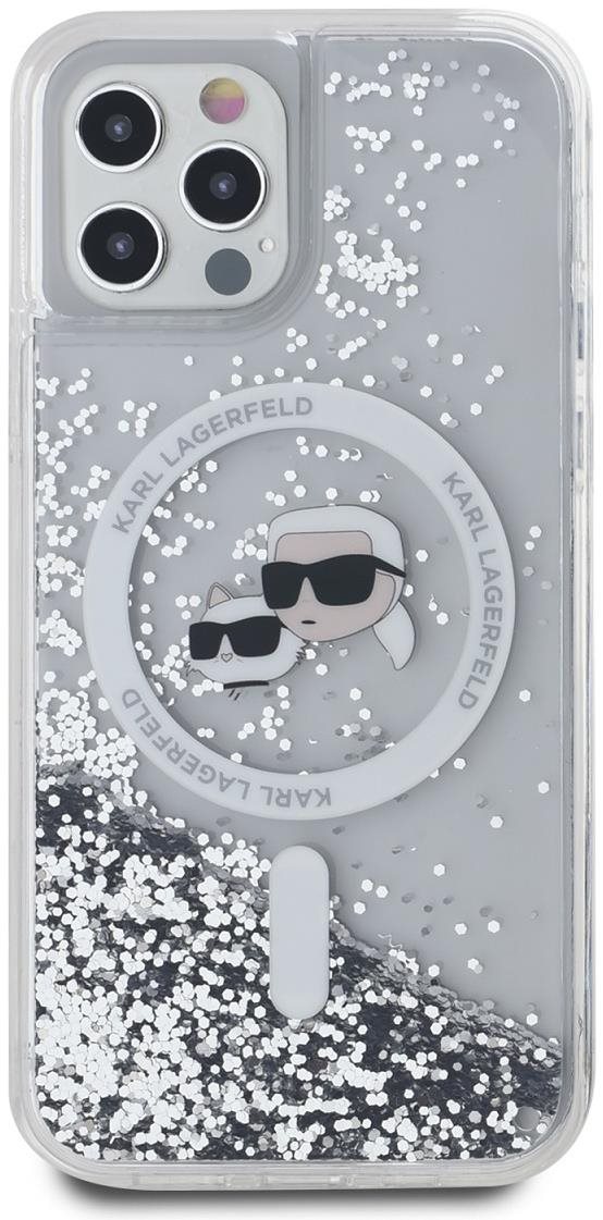 Karl Lagerfeld Liquid Glitter Karl and Choupette Heads iPhone 12/12...