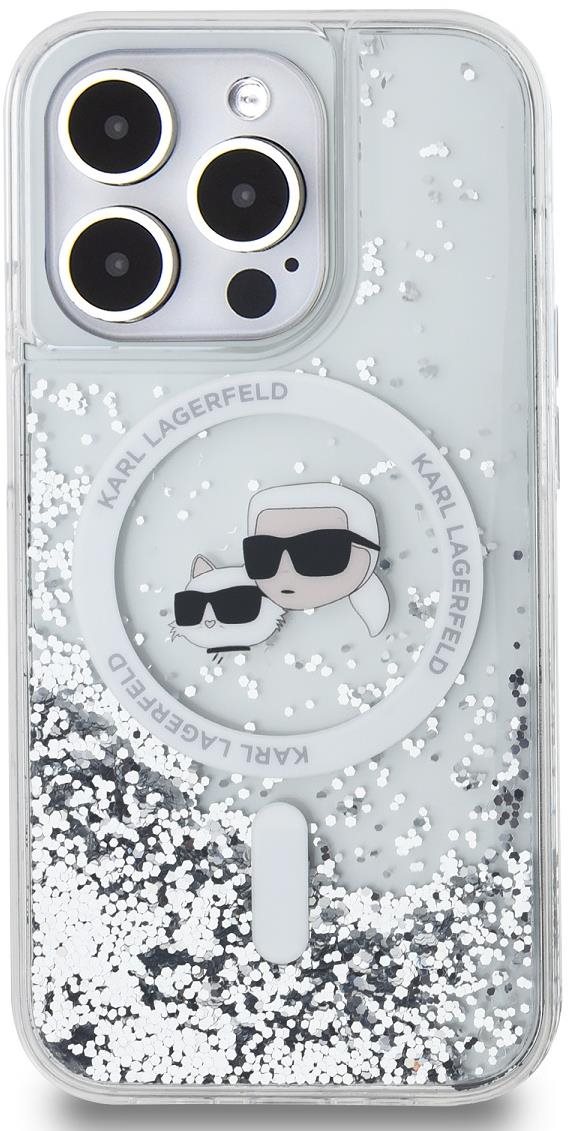 Karl Lagerfeld Liquid Glitter Karl and Choupette Heads iPhone 13...