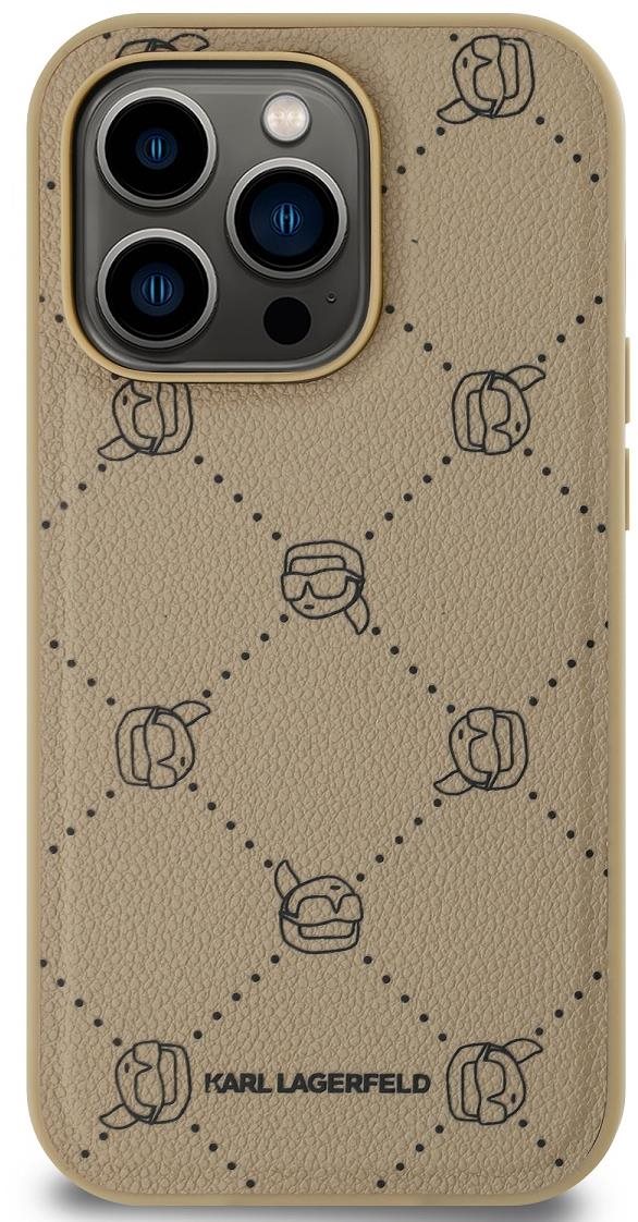 Karl Lagerfeld Karl Heads Pattern iPhone 14 Pro Max MagSafe bézs PU...