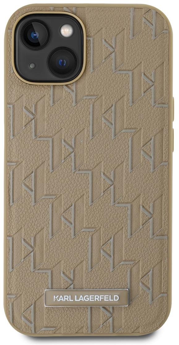 Karl Lagerfeld PU Leather Monogram Metal Logo iPhone 14 MagSafe...
