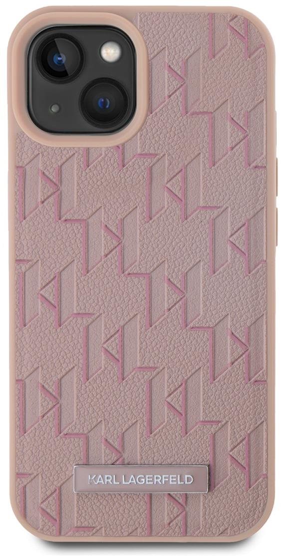 Karl Lagerfeld PU Leather Monogram Metal Logo iPhone 15 MagSafe...
