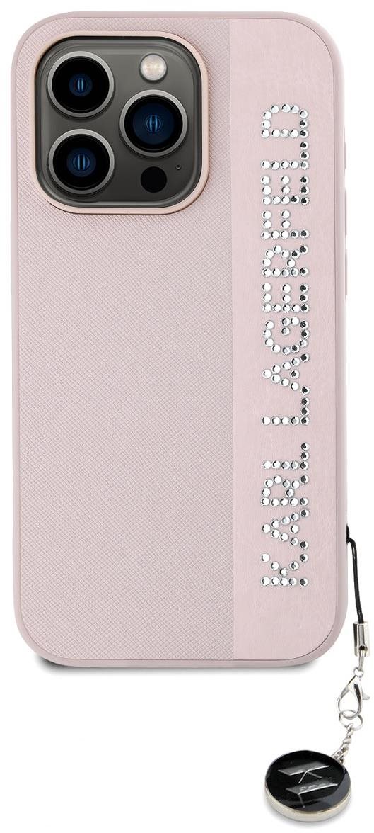 Karl Lagerfeld PU Saffiano Rhinestone Charm iPhone 15 Pro Max...