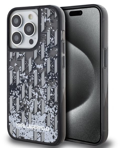 Karl Lagerfeld Liquid Glitter Monogram Gradient iPhone 14 Pro Max...