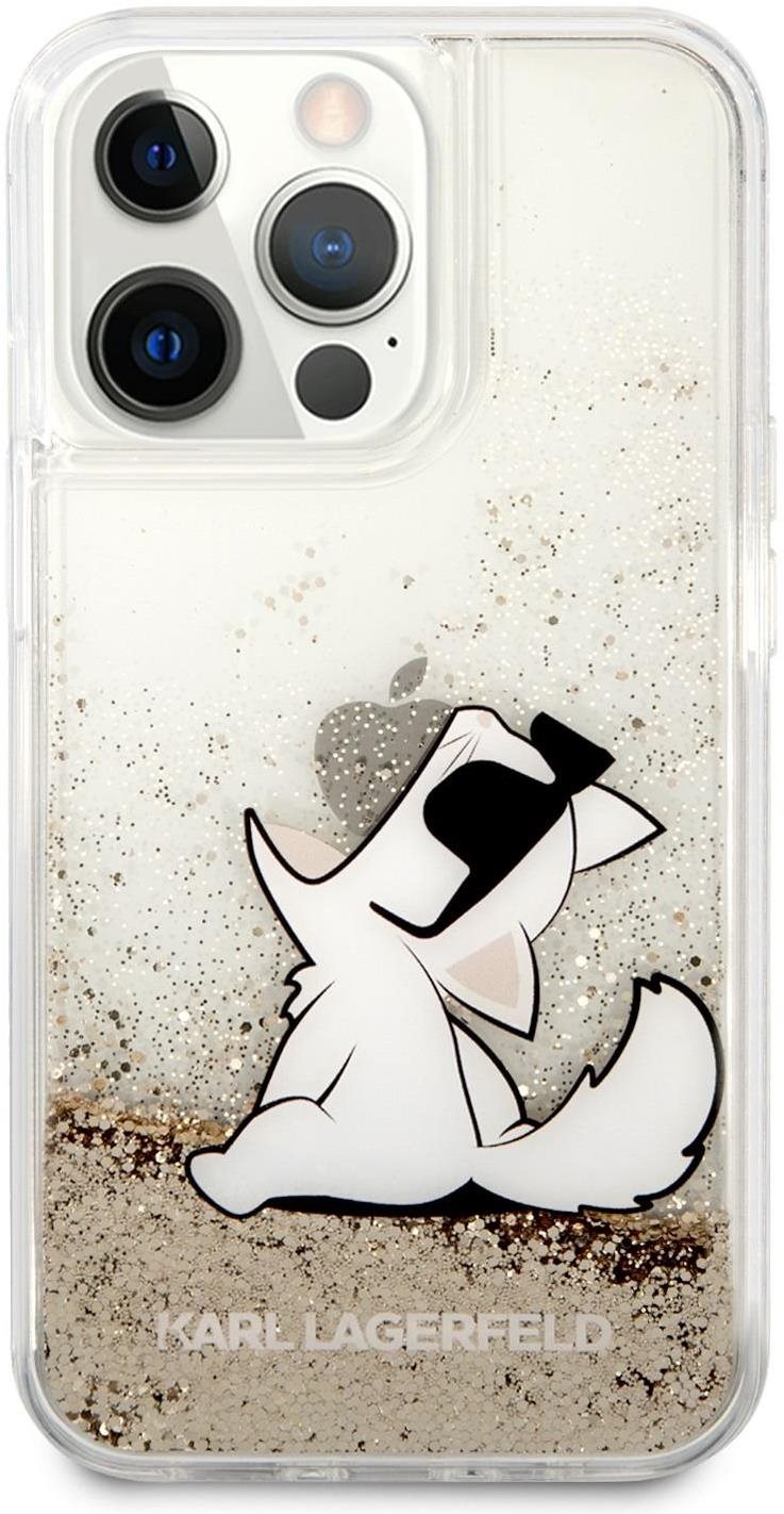 Karl Lagerfeld Liquid Glitter Choupette Eat Cover for Apple iPhone...