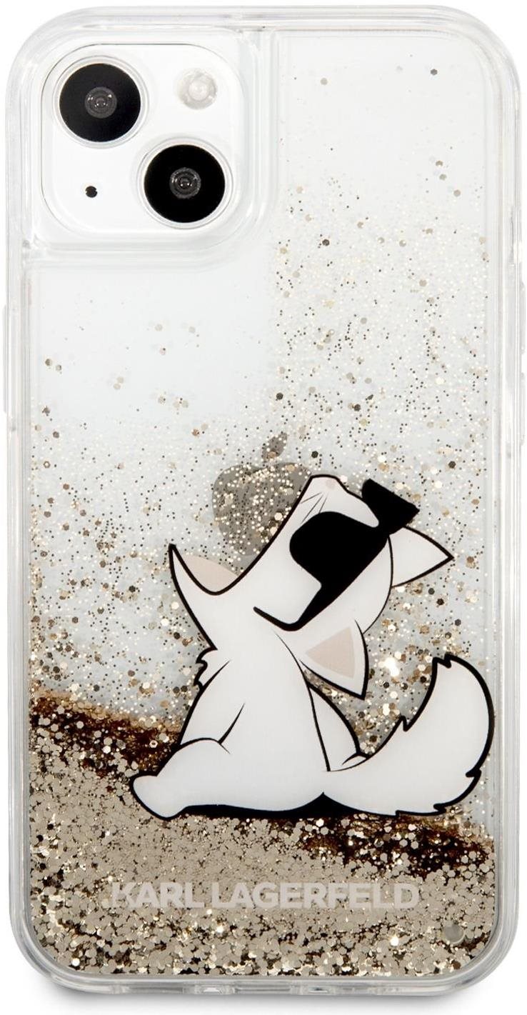 Karl Lagerfeld Liquid Glitter Choupette Eat Cover for Apple iPhone...