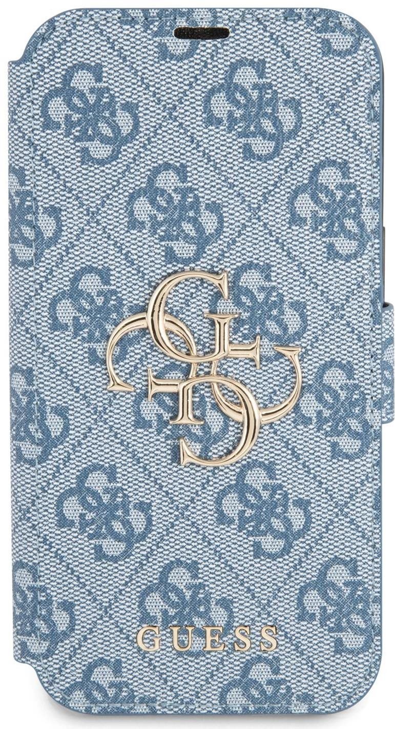 Guess PU 4G Metal Logo Book Pouzdro pro Apple iPhone 13 mini Blue...