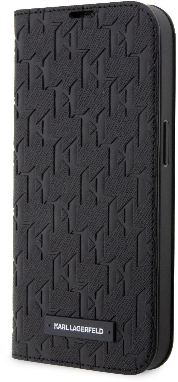 Karl Lagerfeld Saffiano Monogram Book iPhone 14 Pro tok, fekete...