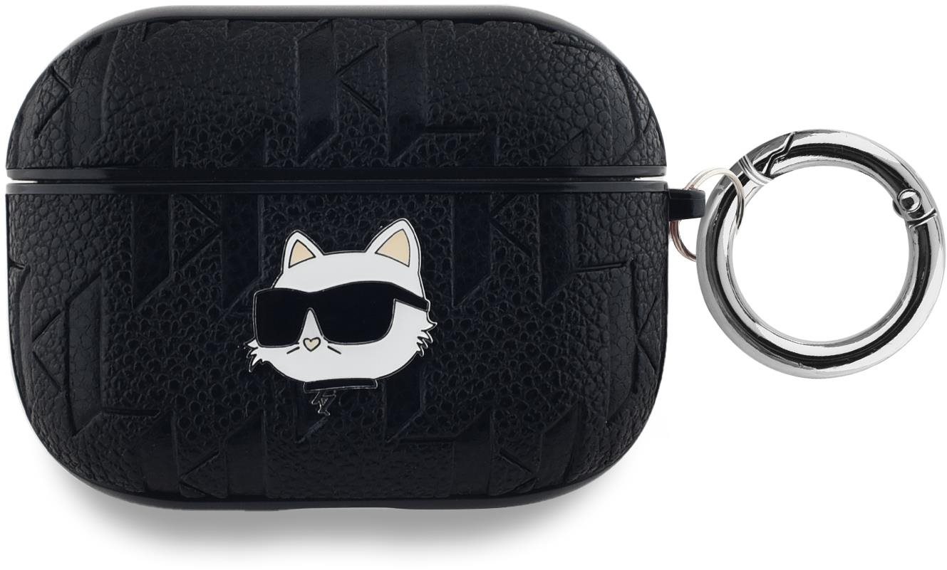 Karl Lagerfeld Embossed Choupette Head AirPods Pro fekete PU tok...
