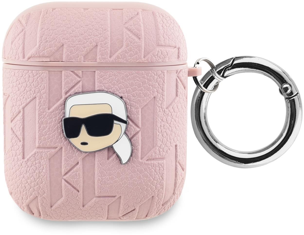 Karl Lagerfeld PU Embossed Karl Head Hülle für AirPods 1/2 Pink...