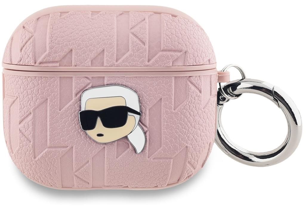 Karl Lagerfeld PU Embossed Karl Head Hülle für AirPods 3 Pink...