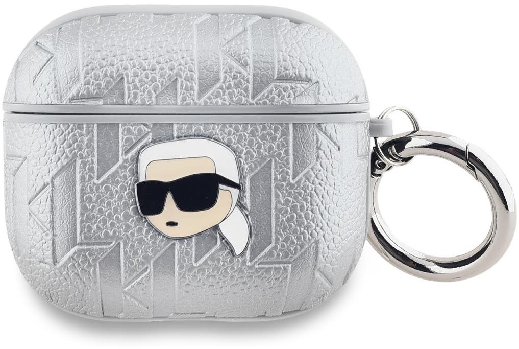 Karl Lagerfeld PU Embossed Karl Head Hülle für AirPods 3 Silver...
