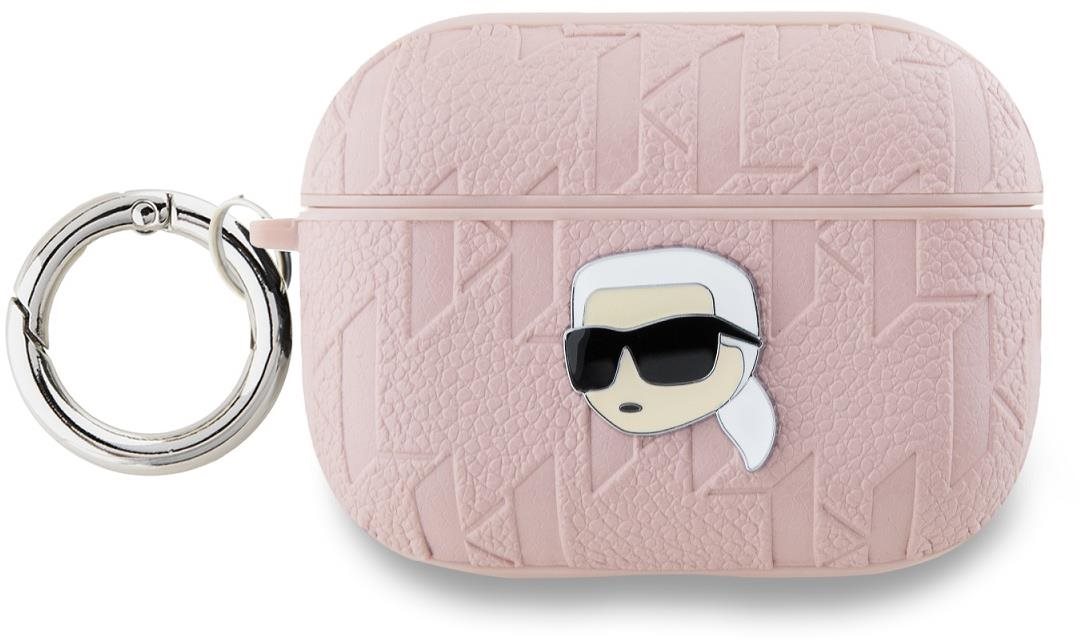 Karl Lagerfeld Embossed Karl Head AirPods Pro 2 rózsaszín PU tok...