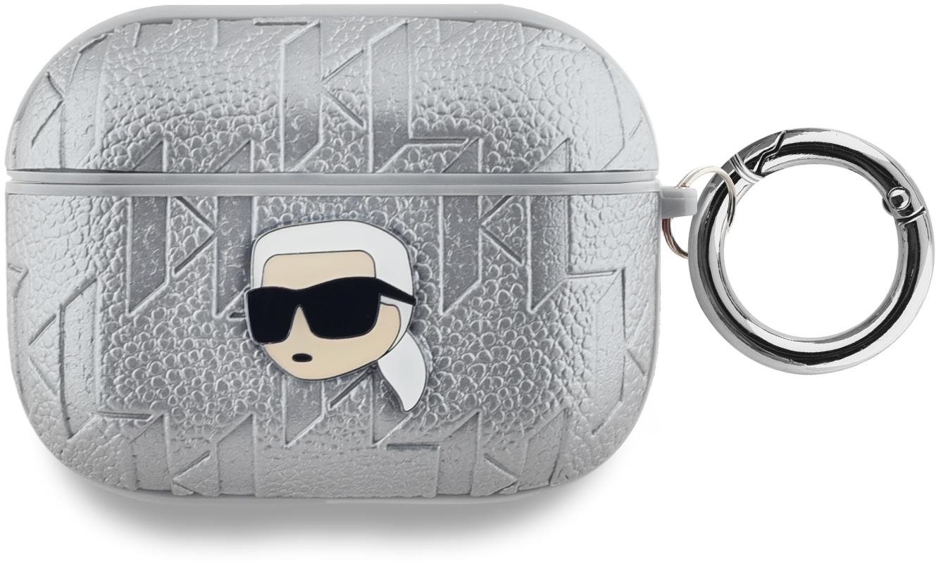 Karl Lagerfeld PU Embossed Karl HeadHülle für AirPods Pro Silver...