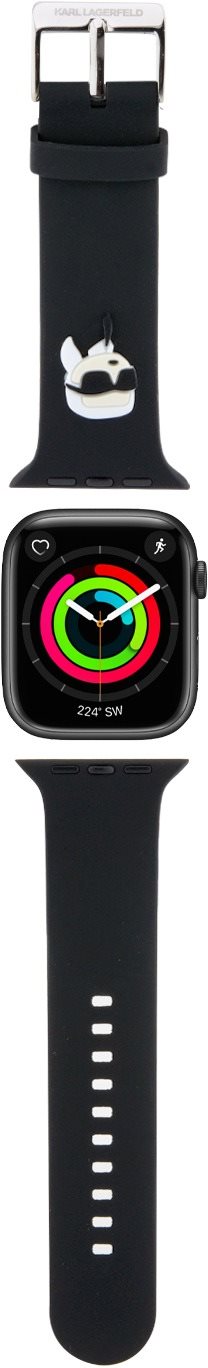 Karl Lagerfeld Karl Head NFT für Apple Watch 42/44 Schwarz Armband