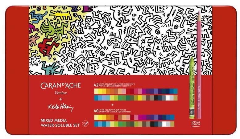 CARAN D’ACHE Keith Haring, Neocolor II Aquarelle, 42 + 40 ks...