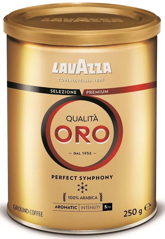 Lavazza Qualitá Oro, mletá, plechovka 250 g Káva