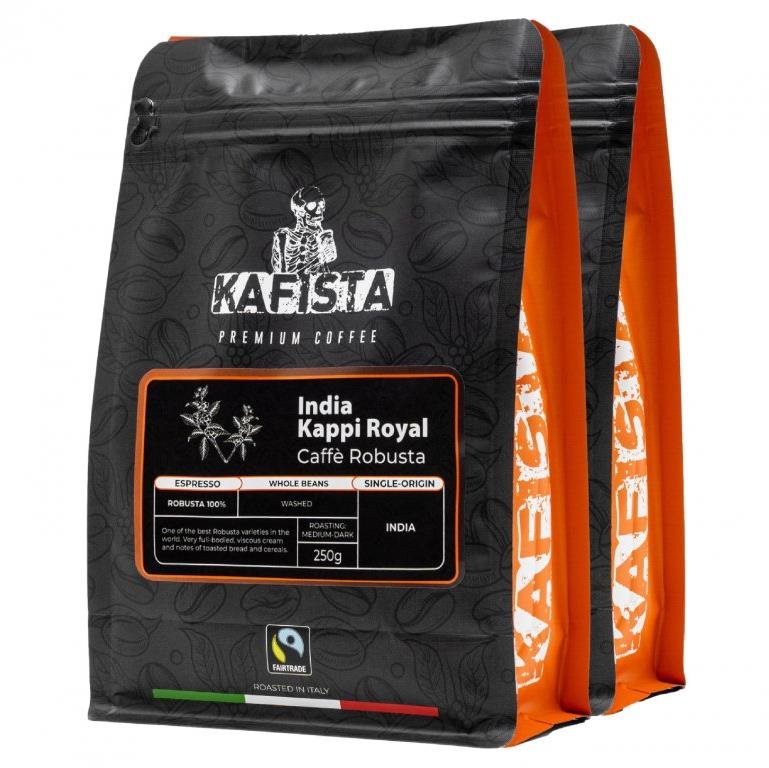 Kafista „India Kappi Royal" – 100 % Robusta, Pražená v Taliansku –...
