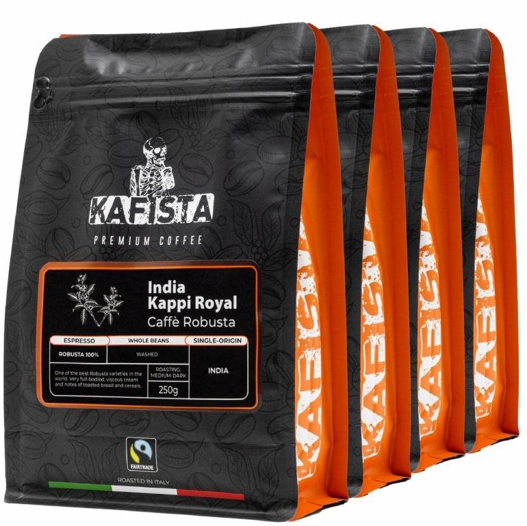 Kafista „India Kappi Royal" – 100 % Robusta, Pražená v Taliansku –...