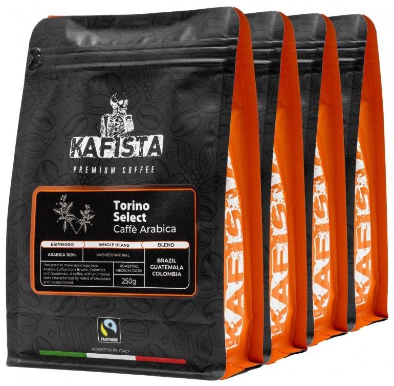 Kafista „Torino Select" – Zrnková káva, 100 % Arabica Espresso...