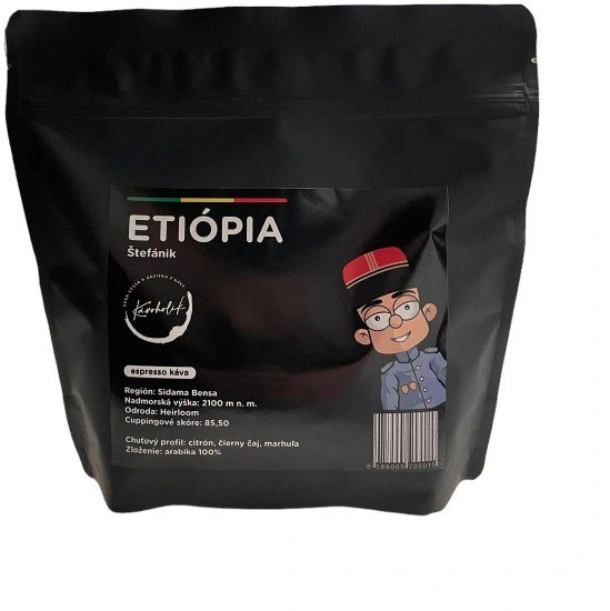KÁVOHOLIK Štefánik Etiópia - 100% arabica, 250g, szemes Kávé