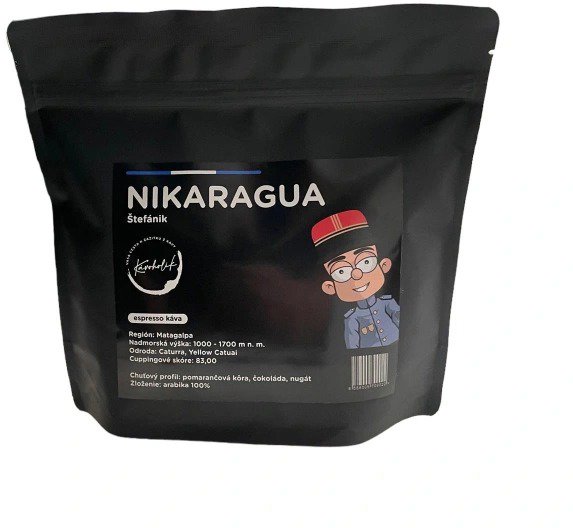 KÁVOHOLIK Štefánik Nikaragua 100 % arabika 250 g, zrno Káva
