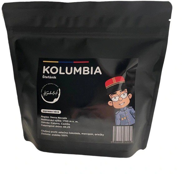 KÁVOHOLIK Štefánik Kolumbia 100 % arabika 250 g, zrno Káva