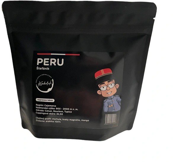 KÁVOHOLIK Štefánik Peru - 100% arabica, 250g, szemes Kávé