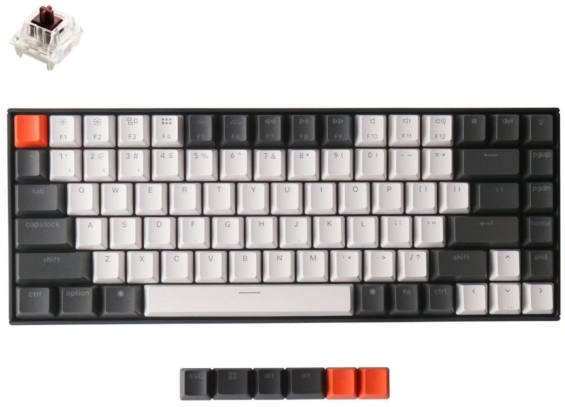 Keychron K2 75% Layout Gateron Hot-Swappable Brown Switch - US...