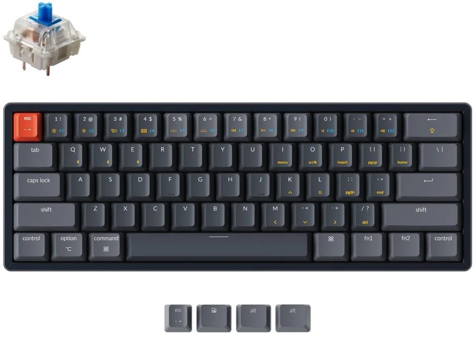 Keychron K12 Hot-Swappable Blue Switch – US Herná klávesnica