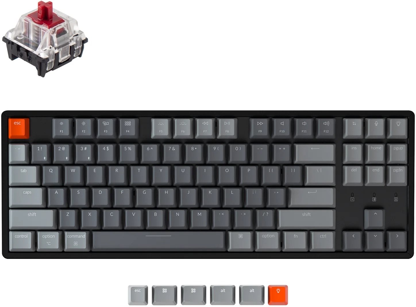 Keychron K8-Q1 Optical RGB Backlight Banana Switch Gaming-Tastatur