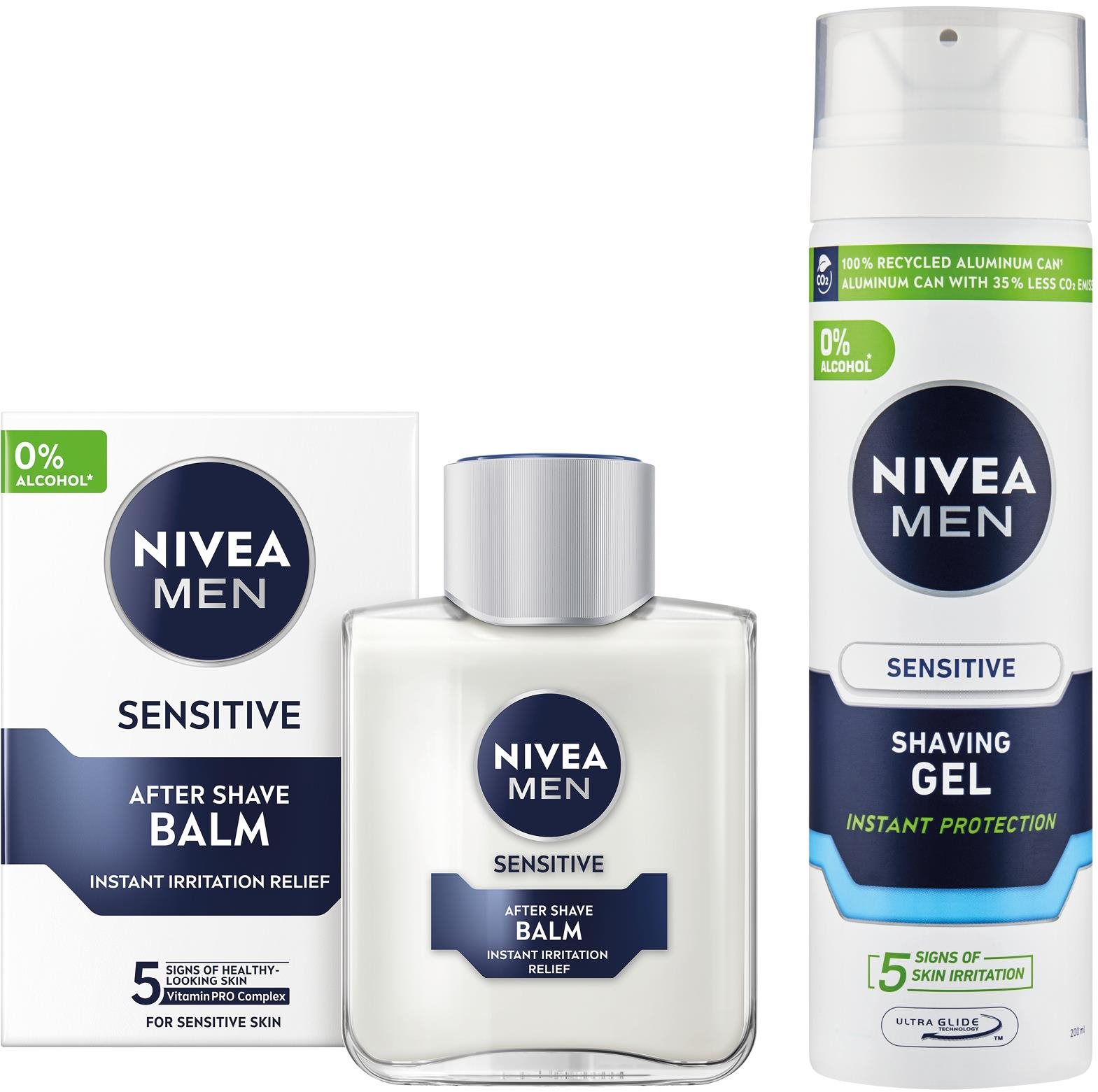 NIVEA MEN Sensitive Shaving Gel Set 300 ml Kozmetická sada