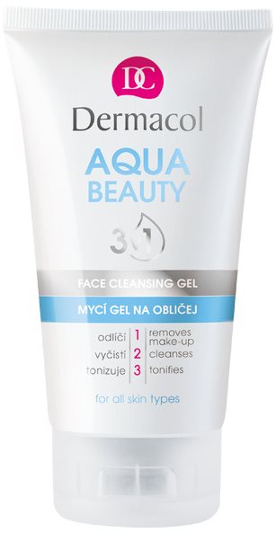 DERMACOL Aqua Beauty 3 v 1 Face Cleaning Gel 150 ml Čistiaci gél