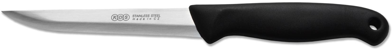KDS Nôž kuchynský hornošpicatý 12,5 cm, čierny Kuchynský nôž