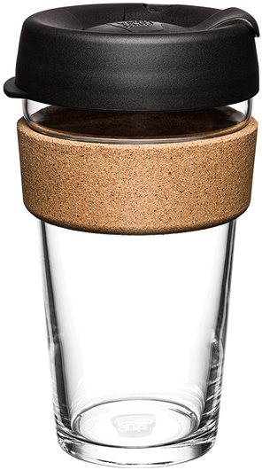 KeepCup Hrnček Brew Cork Black 454 ml L Hrnček