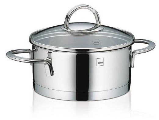 Casserole Kela avec couvercle en verre CAILIN acier inoxydable 1,5l...