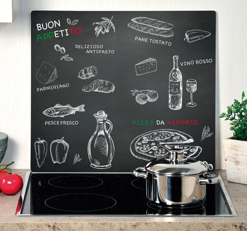 Kesper Multifunkčná sklenená doska motív ristorante 56 × 50 cm...