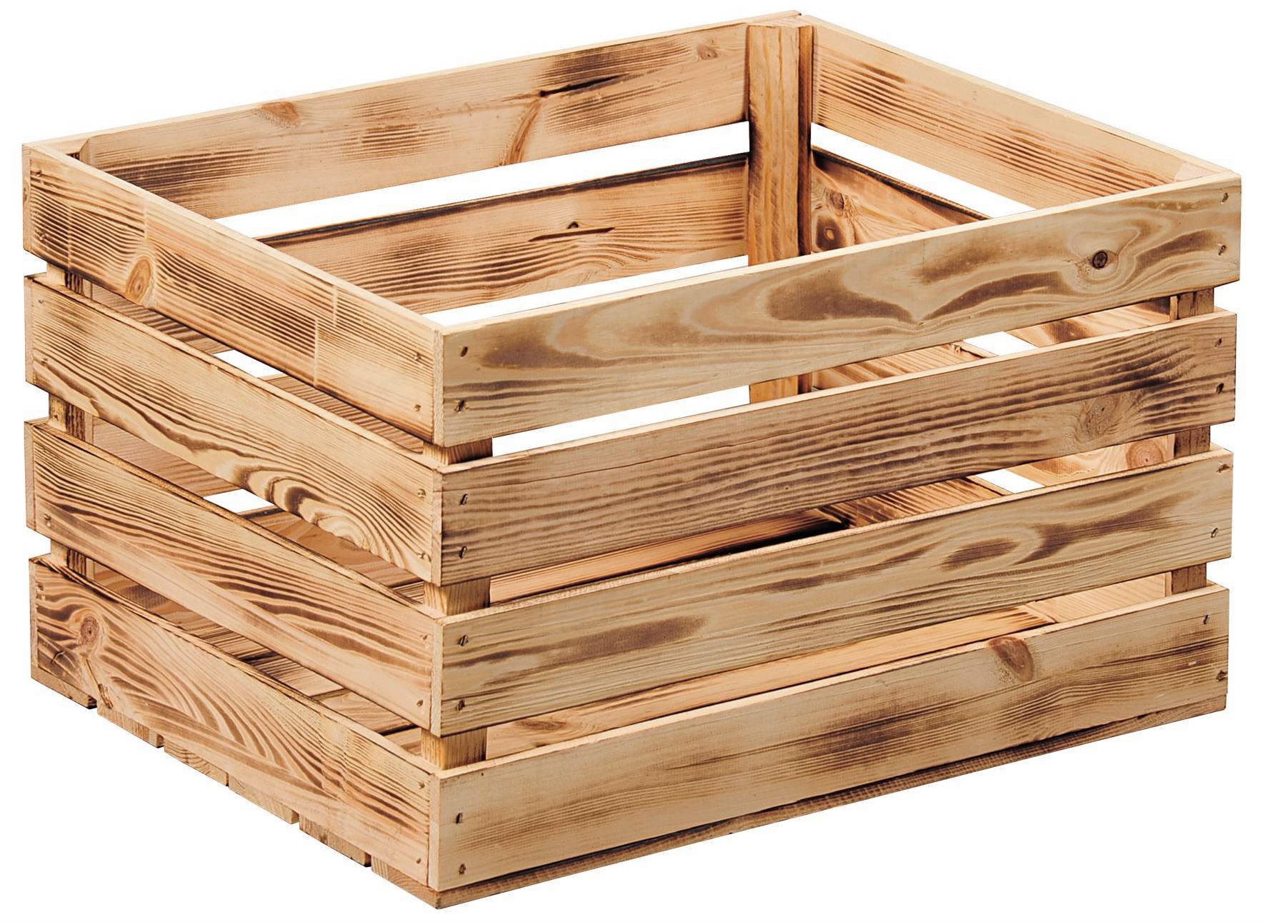 Kesper Drevená opálená debnička Úložný box
