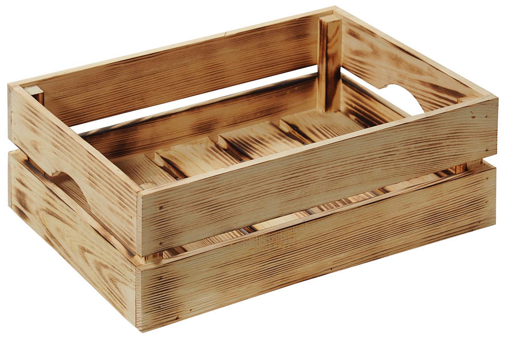 Kesper Drevená opálená debnička Úložný box