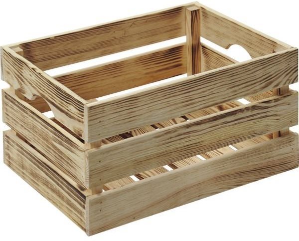 Kesper Drevená opálená debnička Úložný box