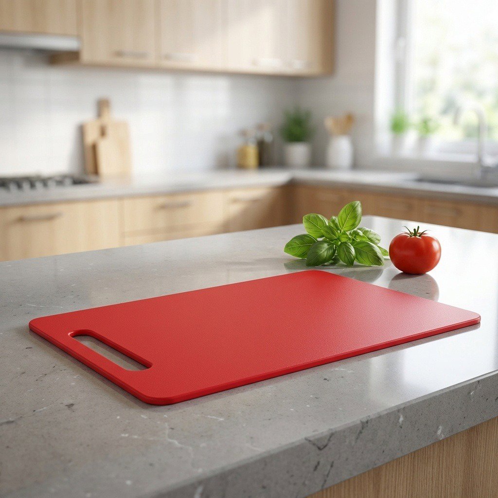 Kesper PVC Vágódeszka, 34×24 cm, piros Vágódeszka