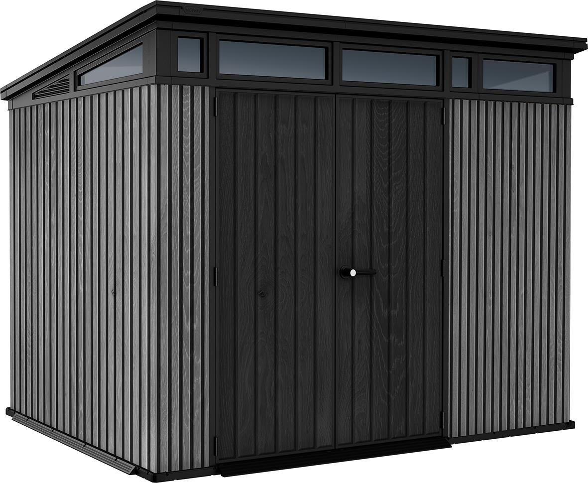 KETER domček PENT 9 × 7 sivý Záhradný domček