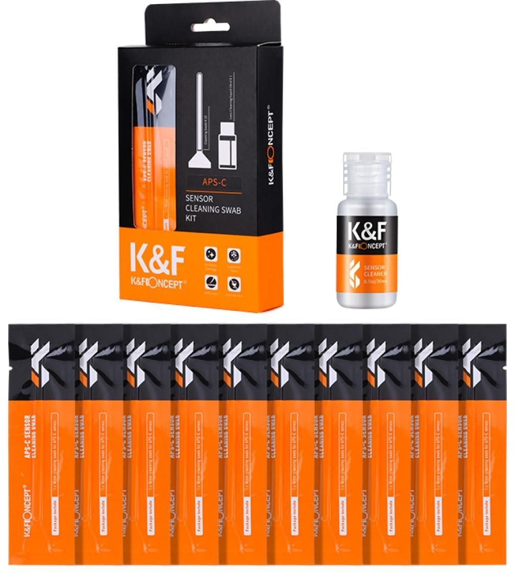 K&F Concept APS-C Sensor Cleaning Set (10 lingettes + 20 ml de...