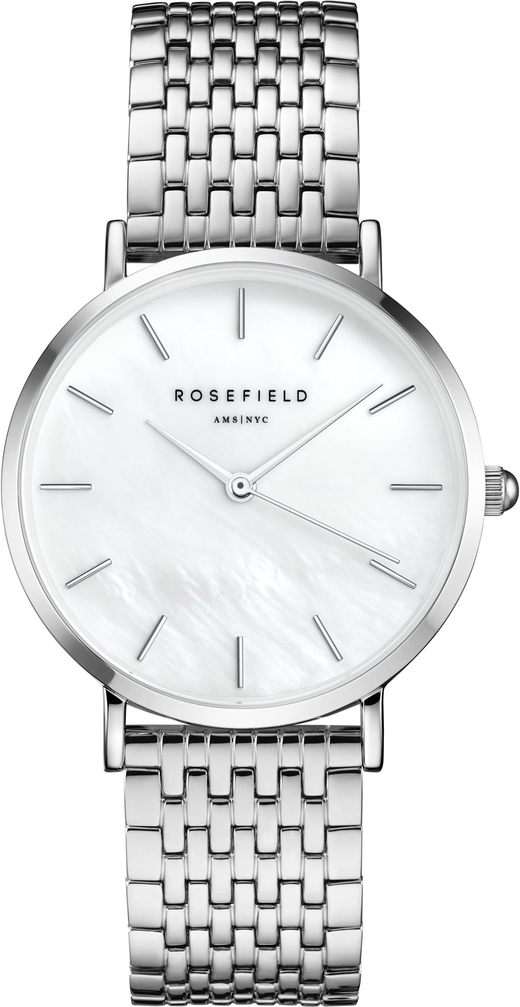 Rosefield The Upper East Side White MOP Silver Női karóra