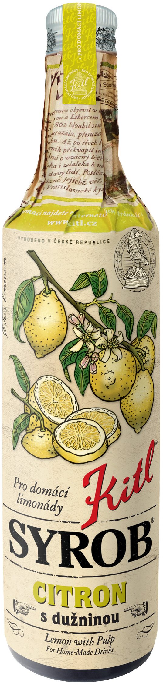 Kitl Syrob Citron s dužninou 500 ml Příchuť