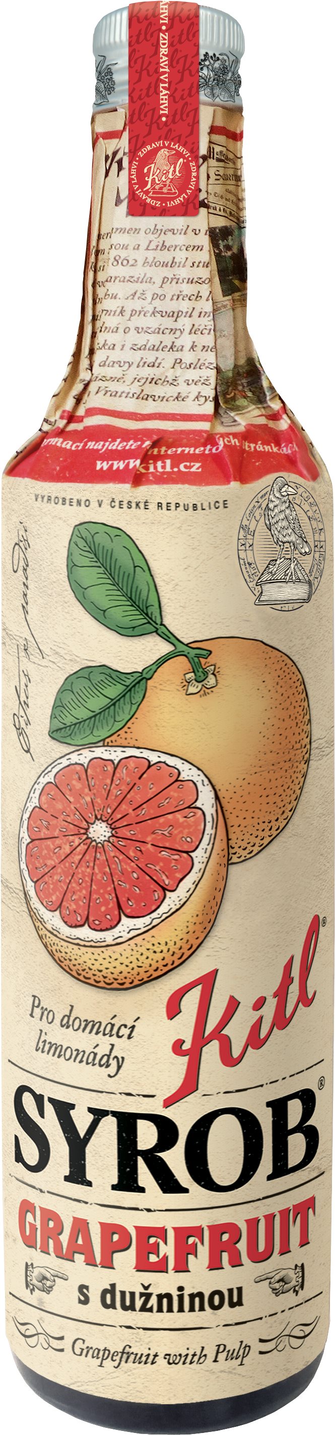 Kitl Syrob Grapefruit s dužninou 500 ml Sirup