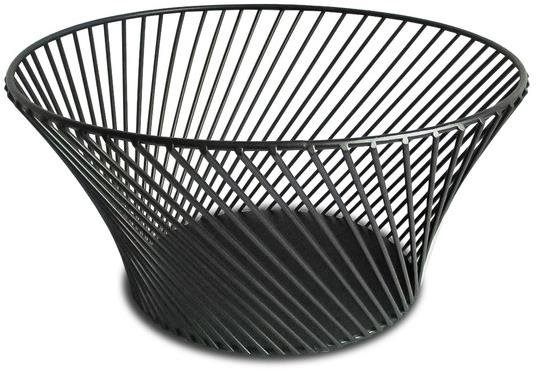 KITCHISIMO Obstschale schwarz 25,5 cm, Draht Schale