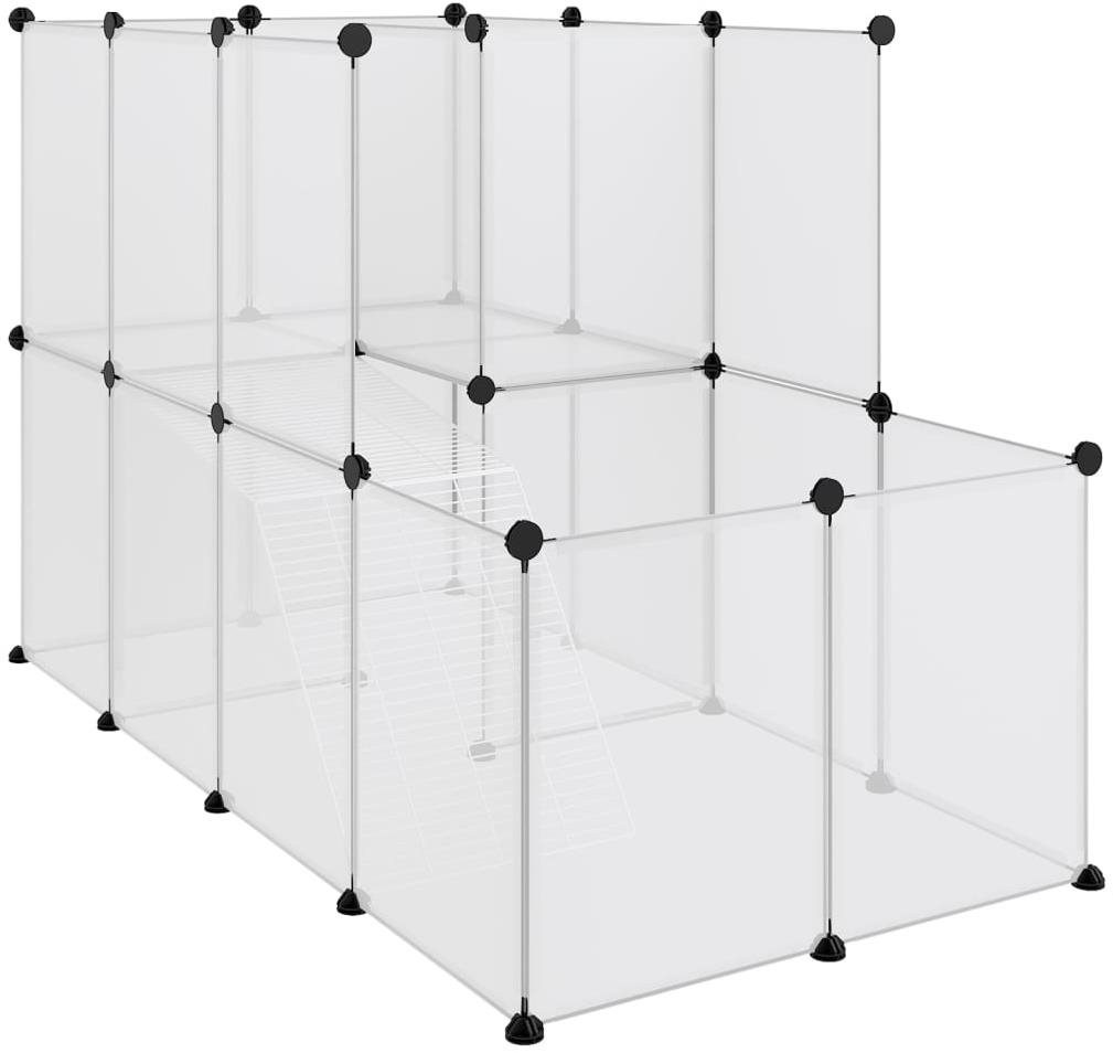 SHUMEE Klietka pre malé zvieratá priehľadná 142 × 74 × 93 cm PP a...